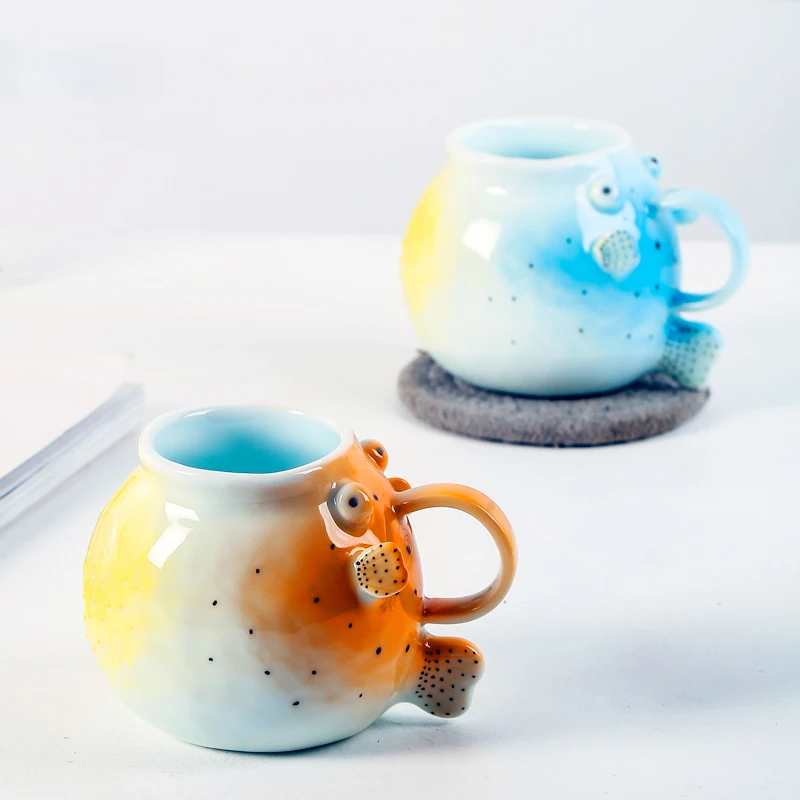 300ml Cat Mug Big Belly Cups Cartoon Puffer Mugs Hand-painted Blue Ceramic Mug Large Capacity Underglaze Colour
300ml Cat Mug Big Belly Cups Cartoon Puffer Mugs Hand-painted Blue Ceramic Mug Large Capacity Underglaze Colour