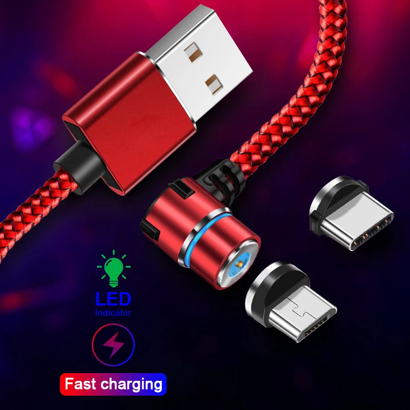 90 Degree LED Magnetic cable phone fast charging cord For iPhone 11 Samsung Magnetic Charger Cable Micro USB Type C USB C Cable
90 Degree LED Magnetic cable phone fast charging cord For iPhone 11 Samsung Magnetic Charger Cable Micro USB Type C USB C Cable