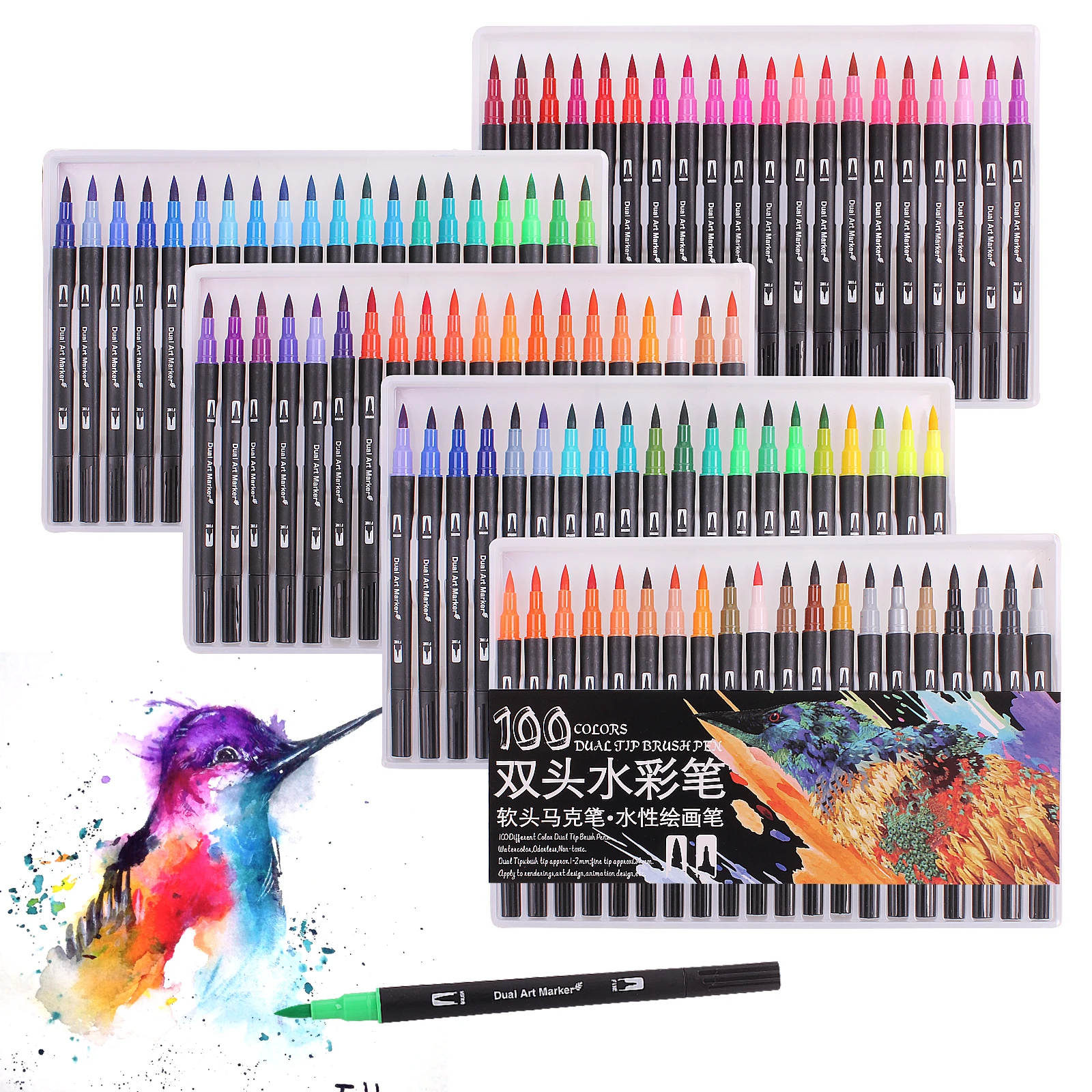 60/72 Colors Art Marker for Drawing Sketch Painting Set Dual Brush Pen Watercolor Markers Professional Markers For Artist
60/72 Colors Art Marker for Drawing Sketch Painting Set Dual Brush Pen Watercolor Markers Professional Markers For Artist