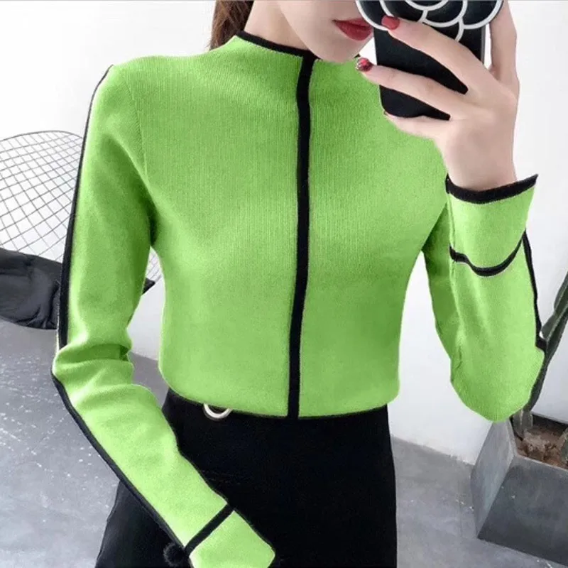 Fashion Pullover Sweater Women Autumn Winter Solid Color Slim Long Sleeve Turtleneck Bottom Sweater Top New
Fashion Pullover Sweater Women Autumn Winter Solid Color Slim Long Sleeve Turtleneck Bottom Sweater Top New