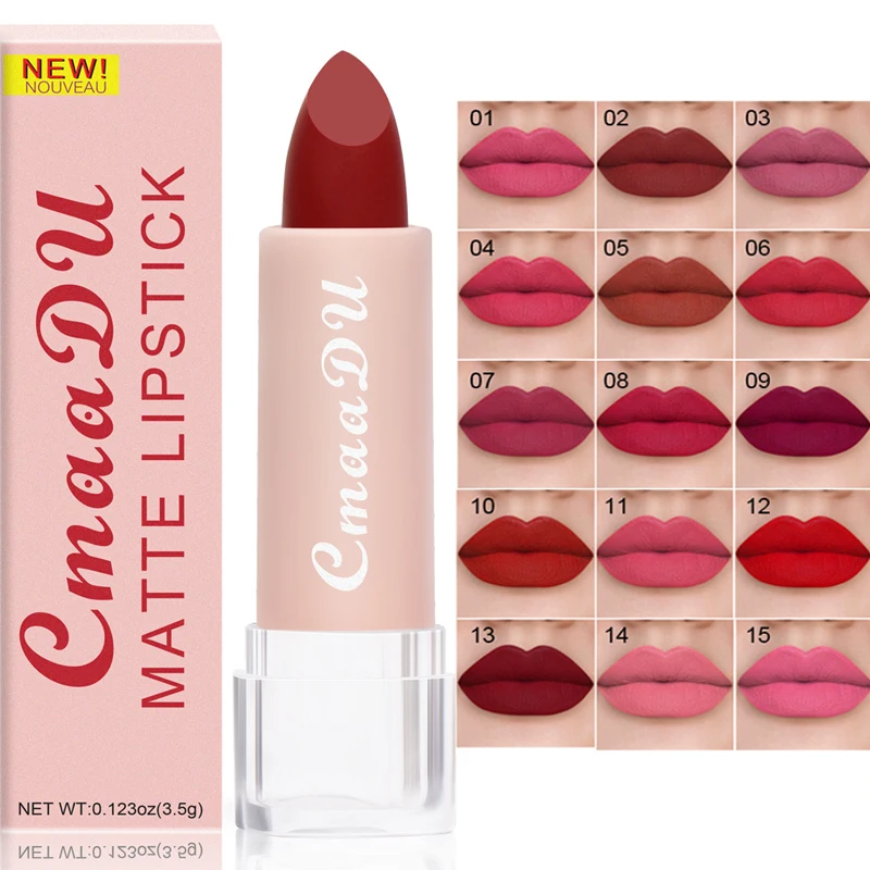 15 Colors Waterproof Lipstick Matte Velvet Mental Lip Gloss Nude Shimmering Long Lasting Lip Gloss Beauty Red Lip Tint Makeup
15 Colors Waterproof Lipstick Matte Velvet Mental Lip Gloss Nude Shimmering Long Lasting Lip Gloss Beauty Red Lip Tint Makeup
