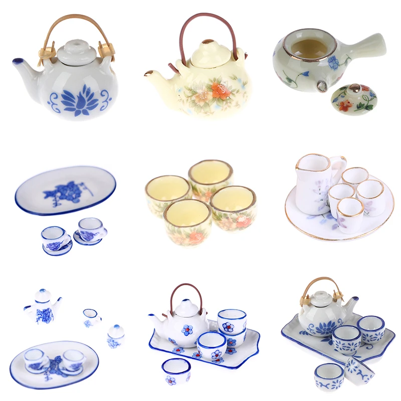 1 Set 1:12 Dollhouse Miniature Cups and Pot Set Delicate Print Ceramics Teaware Model Toys Kitchen Living Room Doll House Decor
1 Set 1:12 Dollhouse Miniature Cups and Pot Set Delicate Print Ceramics Teaware Model Toys Kitchen Living Room Doll House Decor