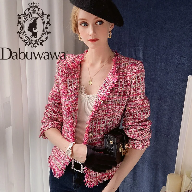 Dabuwawa Vintage Plaid Frayed Edge Tweed Jacket Coat Women Single Breasted Button Ladies Coat Long Sleeve Outwear DT1DSO007
Dabuwawa Vintage Plaid Frayed Edge Tweed Jacket Coat Women Single Breasted Button Ladies Coat Long Sleeve Outwear DT1DSO007