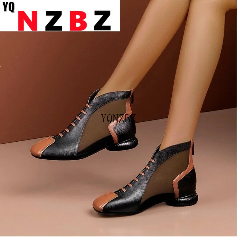 Coarse Heel Spring and Autumn Sandal New Small Square Head Low Heel Cool Boots Spell Color Roman Gauze Women's Shoes
Coarse Heel Spring and Autumn Sandal New Small Square Head Low Heel Cool Boots Spell Color Roman Gauze Women's Shoes