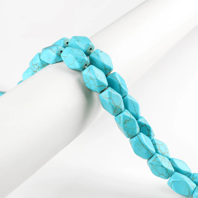 Natural Blue Turquoises Stone Beads Faceted Round Spacer Bead 15'' 10X16mm For Jewelry Making DIY Bracelet Necklace
Natural Blue Turquoises Stone Beads Faceted Round Spacer Bead 15'' 10X16mm For Jewelry Making DIY Bracelet Necklace