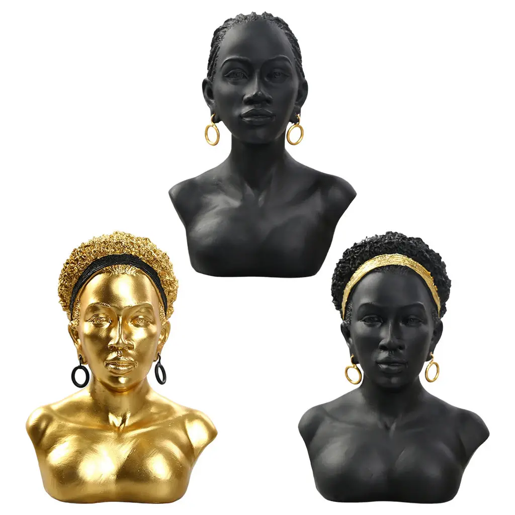 Creative African Woman Bust Art Sculpture Bookshelf Statue Bedroom Shelf Home Decor Tabletop Female Decoration Crafts
Creative African Woman Bust Art Sculpture Bookshelf Statue Bedroom Shelf Home Decor Tabletop Female Decoration Crafts