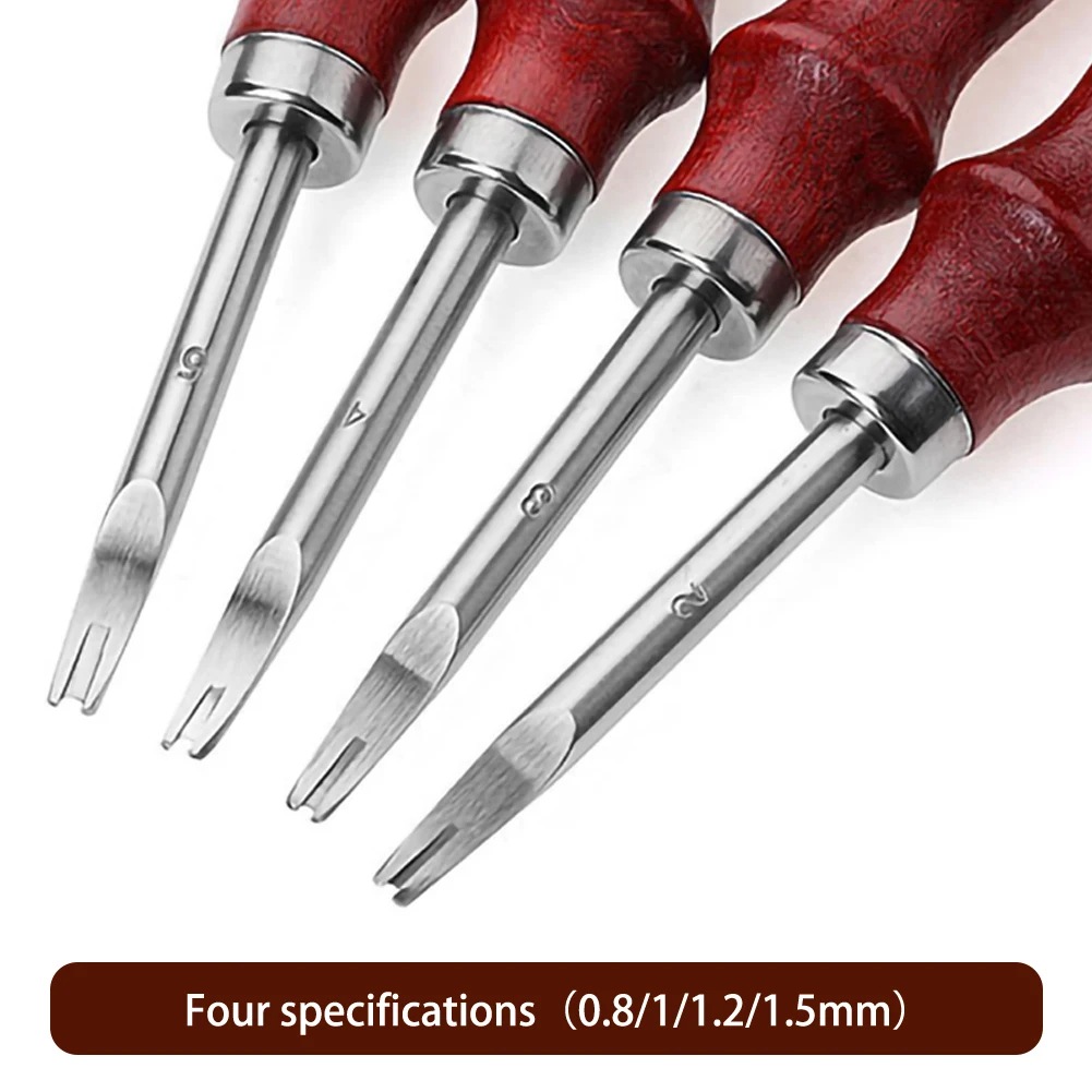 4 Sizes Wood Handle Leather Edge Beveler Craft Leather Edge Cutter Skiving Tool 0.8/1/1.2/1.5mm DIY Practical Leathercraft Tools
4 Sizes Wood Handle Leather Edge Beveler Craft Leather Edge Cutter Skiving Tool 0.8/1/1.2/1.5mm DIY Practical Leathercraft Tools