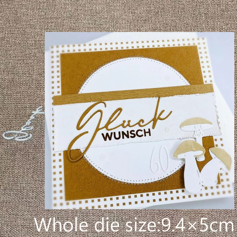 XLDesign Craft Metal stencil mold Cutting Die German gluck word decoration scrapbook die cuts Album Paper Card Craft Embossing
XLDesign Craft Metal stencil mold Cutting Die German gluck word decoration scrapbook die cuts Album Paper Card Craft Embossing