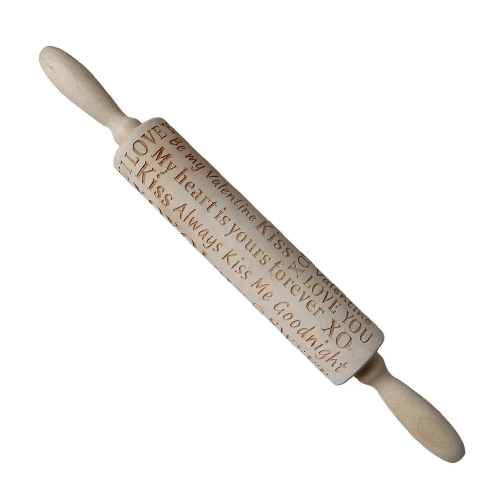 1PC Wooden Valentine's Day Letter Rolling Pin Wooden Carved Embossed Rolling Pin
1PC Wooden Valentine's Day Letter Rolling Pin Wooden Carved Embossed Rolling Pin