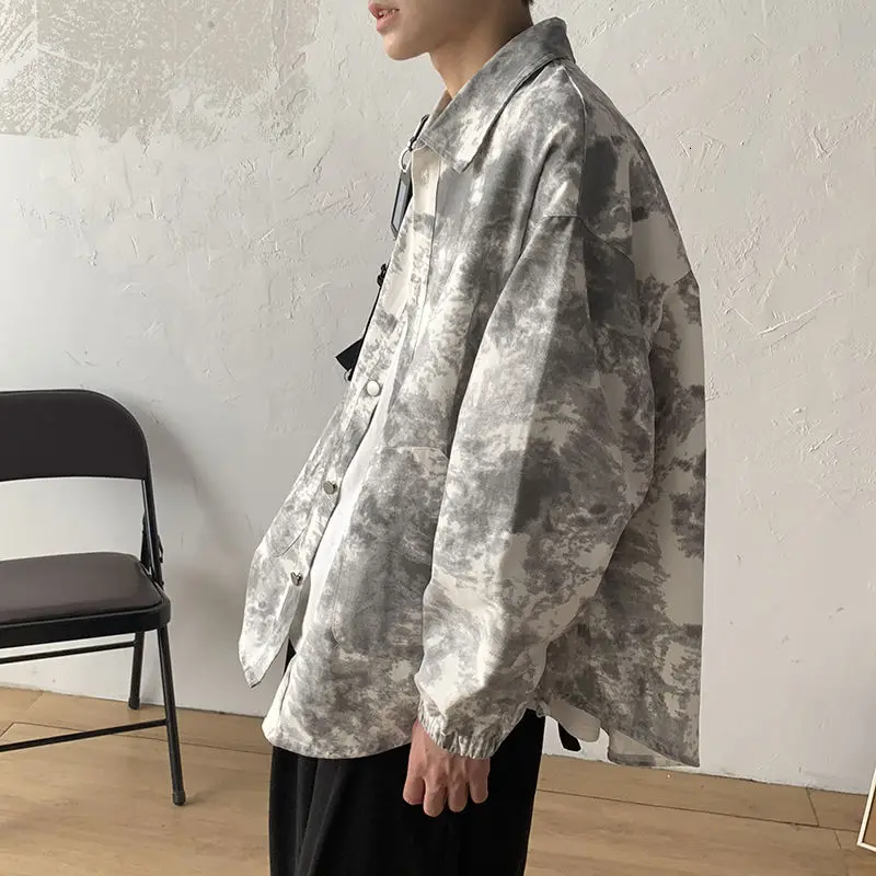 2020 Spring And Autumn New Youth Fashion Loose Tie-dye Men's Single-breasted Jacket Fashion Casual Top Coat Blue/black
2020 Spring And Autumn New Youth Fashion Loose Tie-dye Men's Single-breasted Jacket Fashion Casual Top Coat Blue/black
