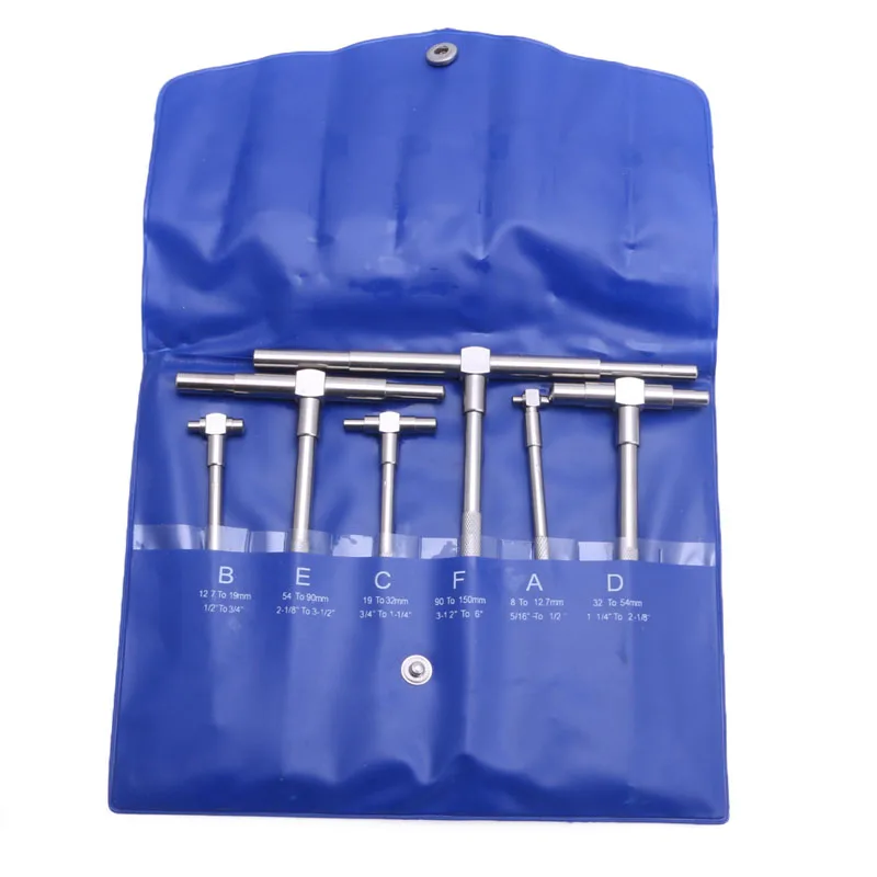 6Pcs/Set 8-150mm Telescopic Gauge Set Micrometer Measurement Bore Engineers Kit P15F
6Pcs/Set 8-150mm Telescopic Gauge Set Micrometer Measurement Bore Engineers Kit P15F