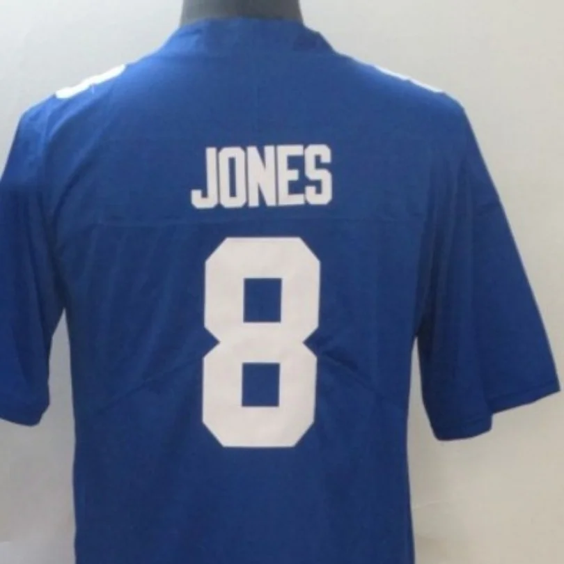 American Stitch Jones 8 Blue White And Red Embroidery Giants Football Jersey For Mens S,M,L,XL,XXL,XXXL
American Stitch Jones 8 Blue White And Red Embroidery Giants Football Jersey For Mens S,M,L,XL,XXL,XXXL