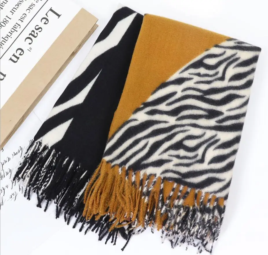 Patchwork Winter Scarf Zebra patternPrint Women Cashmere Warm Pashmina Foulard Female Scarves Thick Soft Bufanda Shawl Wraps
Patchwork Winter Scarf Zebra patternPrint Women Cashmere Warm Pashmina Foulard Female Scarves Thick Soft Bufanda Shawl Wraps