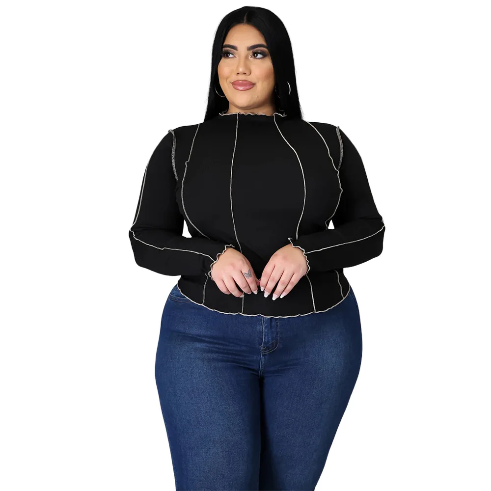 Ursuper European and American Fashion plus Size Women Cross-Border Supply Solid Color Rib Fabric Reverse Flower Sleeve Top
Ursuper European and American Fashion plus Size Women Cross-Border Supply Solid Color Rib Fabric Reverse Flower Sleeve Top