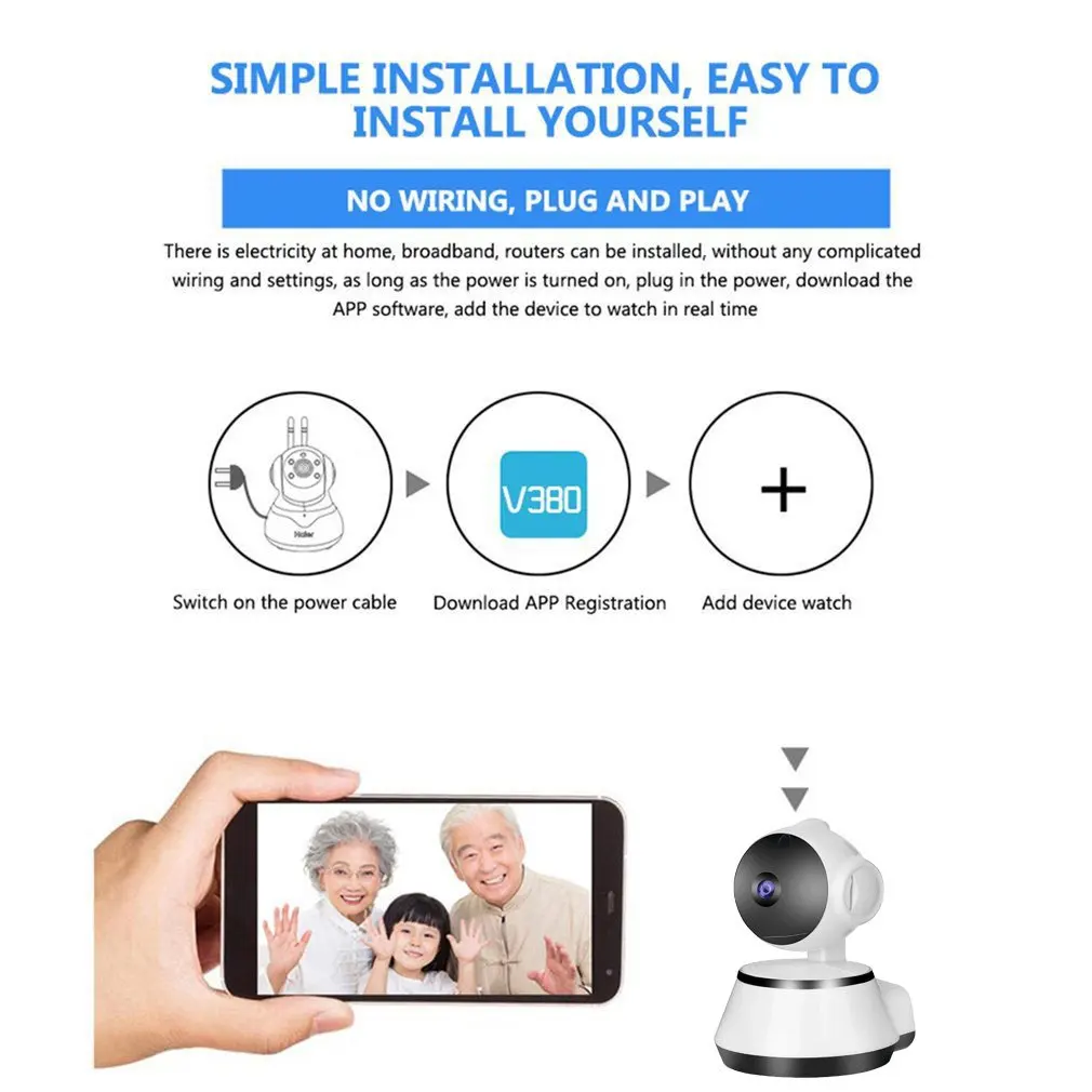 720P Wifi IP камера Детский Монитор Портативная HD Беспроводная умная детская Аудио