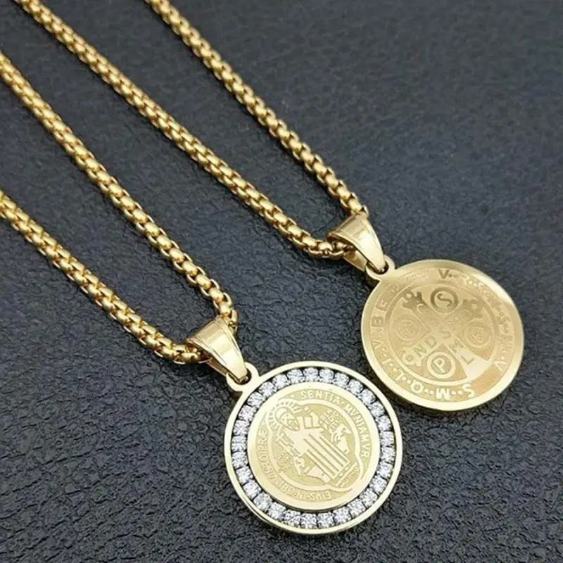 Classic Catholic Holy Father Medal Pendant Necklace Religious Style Ladies Prayer Jewelry
Classic Catholic Holy Father Medal Pendant Necklace Religious Style Ladies Prayer Jewelry