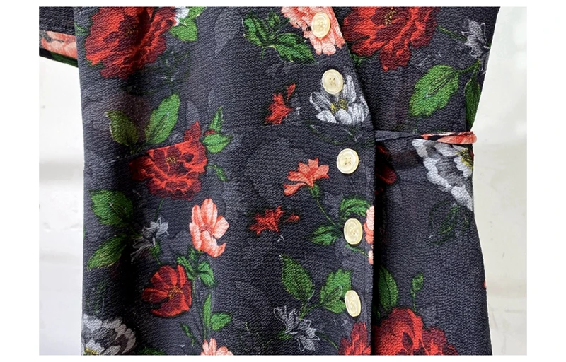 Chic Women's wrap midi dress floral ladies vintage long dresses female holiday clothes
Chic Women's wrap midi dress floral ladies vintage long dresses female holiday clothes