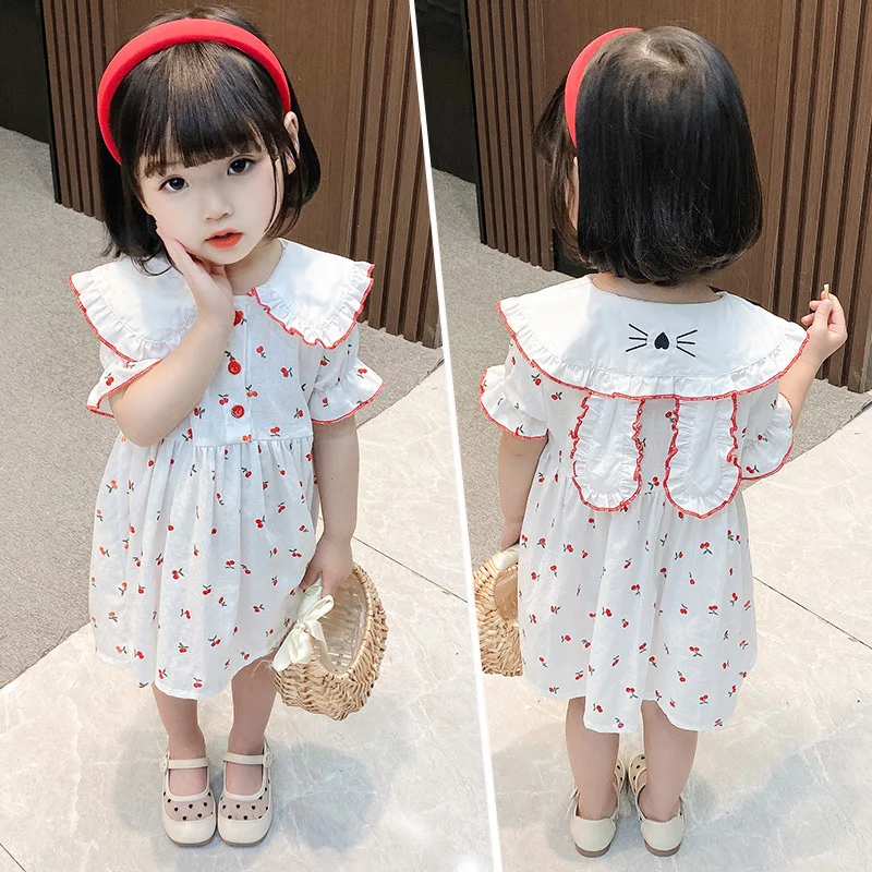 Kids Baby Floral Print Dress Girls Short Sleeve Peter Pan Collar Summer Princess Dresses Children Casual A-Line Sundress
Kids Baby Floral Print Dress Girls Short Sleeve Peter Pan Collar Summer Princess Dresses Children Casual A-Line Sundress