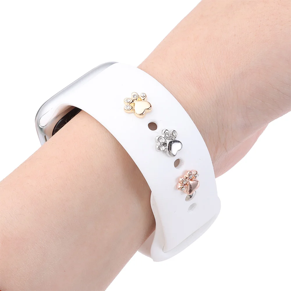 Decorative Charms For Apple Watch Band Silicone Bracelet Metal Paw Decorative Nails for iwatch Sport Strap Accessories
Decorative Charms For Apple Watch Band Silicone Bracelet Metal Paw Decorative Nails for iwatch Sport Strap Accessories