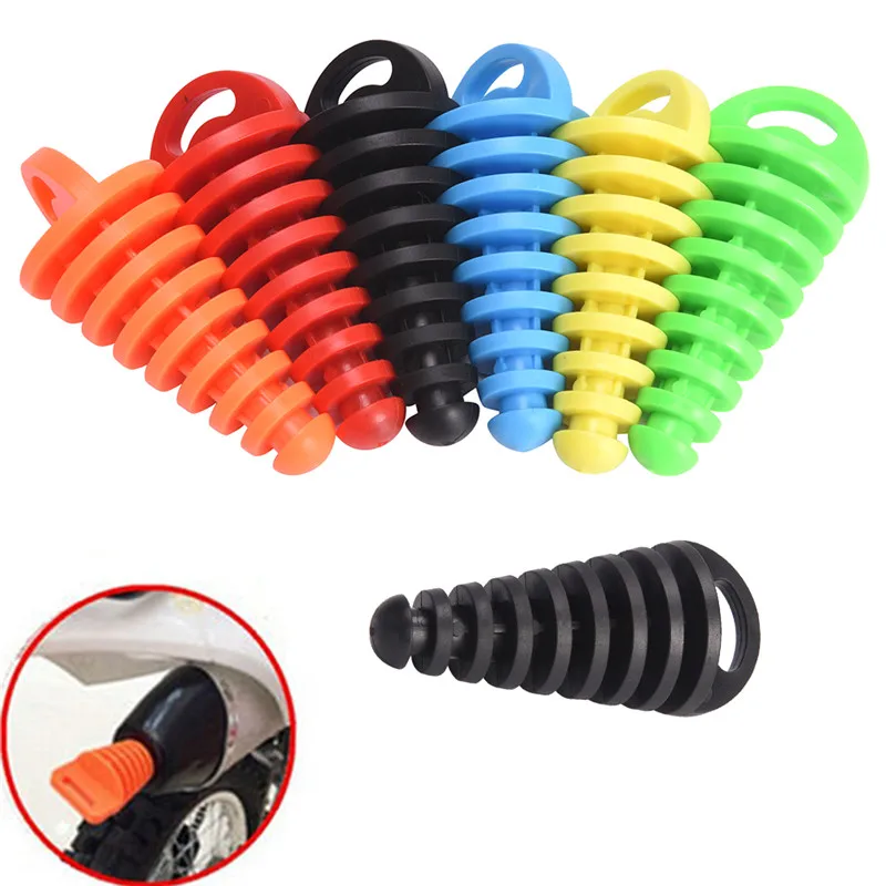 

1pc Motorcycle Exhaust Pipe Motocross Tailpipe PVC Air-bleeder Plug Exhaust Silencer Muffler Wash Plug Pipe Protector