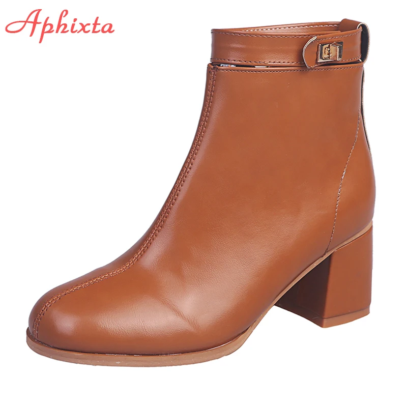 Aphixta 2021 Autumn Winter Boots Women Zip 6cm Square Heel Ankle Boots Antiskid Fashion Platform Shoes Woman Boats
Aphixta 2021 Autumn Winter Boots Women Zip 6cm Square Heel Ankle Boots Antiskid Fashion Platform Shoes Woman Boats