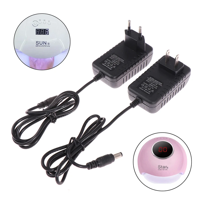 1pc 100-240V 12V 2A 24W EU/US Power Supply Adapter For Uv Led Lamp Nail Dryer Nail Art Tools Line Length 1m
1pc 100-240V 12V 2A 24W EU/US Power Supply Adapter For Uv Led Lamp Nail Dryer Nail Art Tools Line Length 1m