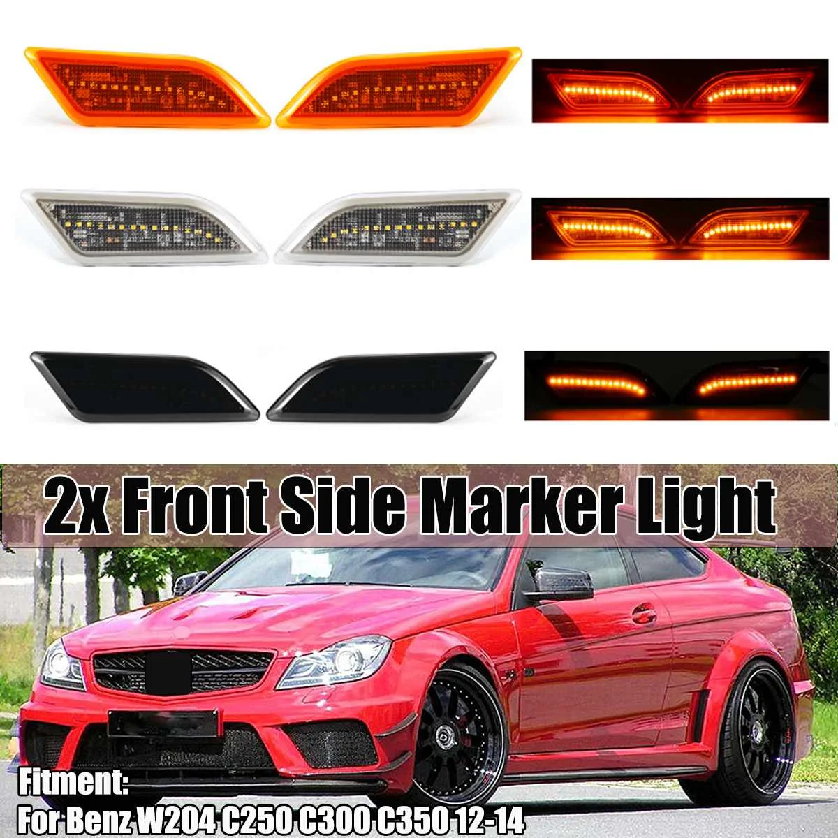 2x LED Side Marker Lights Turn Signal Light Side Repeater Lamp 12V Panel Lamp Blinker for Mercedes C63 AMG 2012-2014 W204
2x LED Side Marker Lights Turn Signal Light Side Repeater Lamp 12V Panel Lamp Blinker for Mercedes C63 AMG 2012-2014 W204