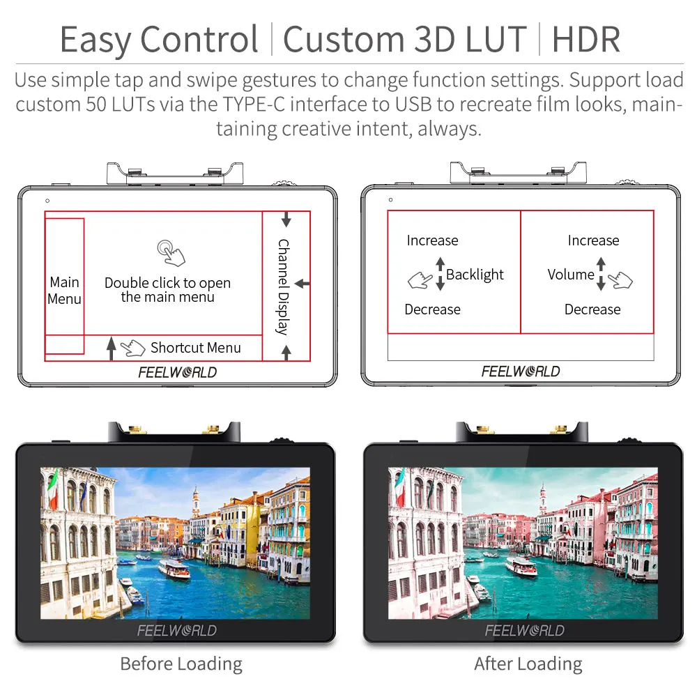 FEELWORLD 5.5 Inch Wireless Video Transmission System with Transmitter Receiver DSLR Camera Field Direct AC DP Monitor FT6 FR6
FEELWORLD 5.5 Inch Wireless Video Transmission System with Transmitter Receiver DSLR Camera Field Direct AC DP Monitor FT6 FR6