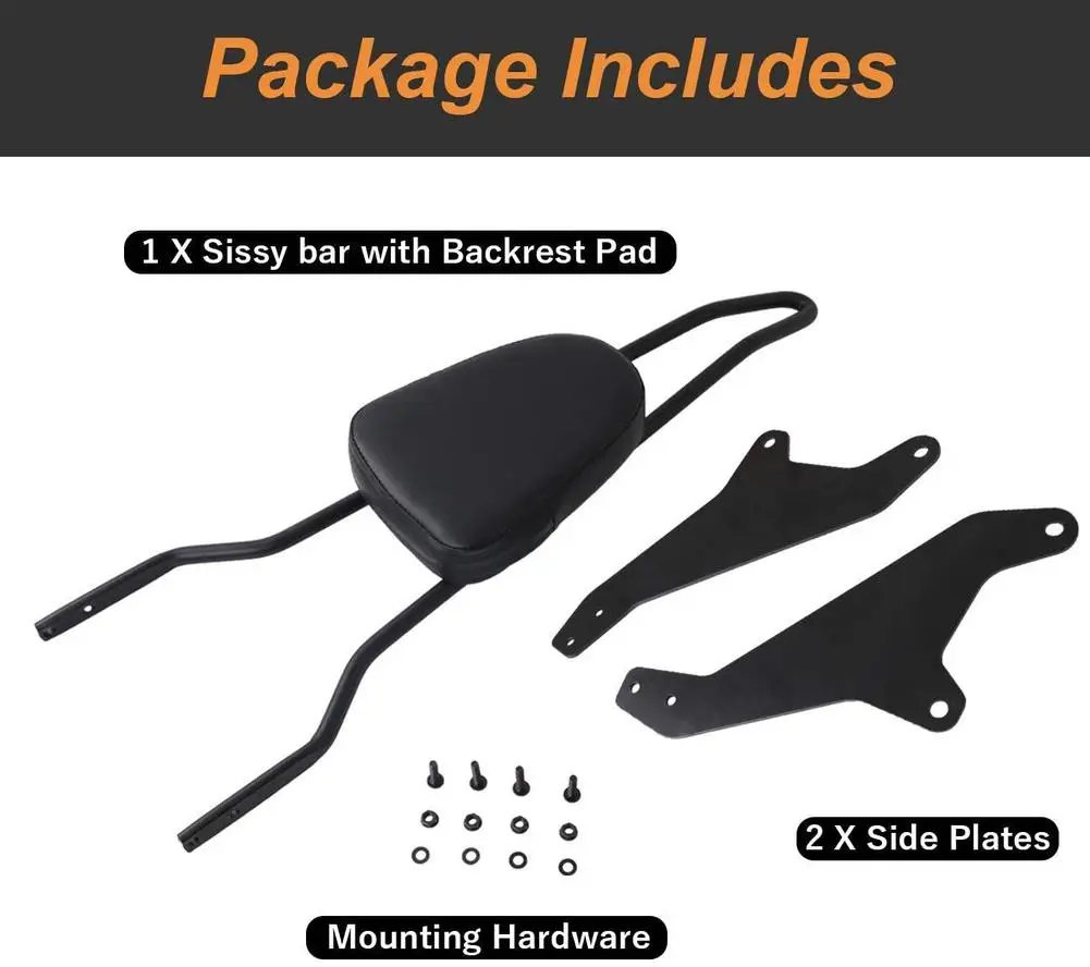 Motorcycle Rear Passenger Seat With Detachable Backrest Bar+Cushion Motor Accessories
Motorcycle Rear Passenger Seat With Detachable Backrest Bar+Cushion Motor Accessories