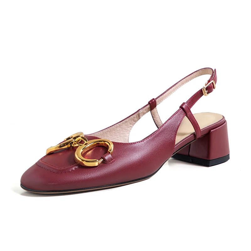 2021 Women's New Style Banquet Shoe with Candy Color Cowhide Thick Heel Horse Bit Buckle and 4cm Medium Heel
2021 Women's New Style Banquet Shoe with Candy Color Cowhide Thick Heel Horse Bit Buckle and 4cm Medium Heel