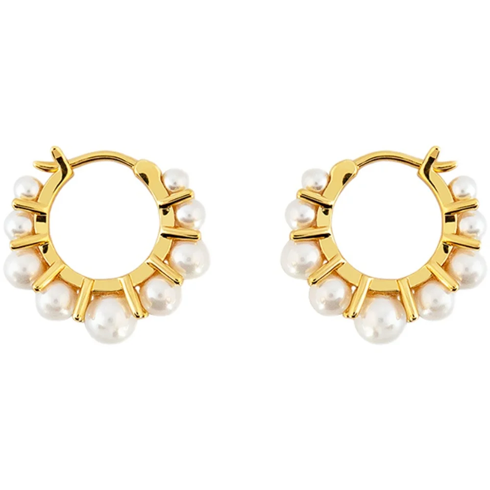 Pair Vintage Retro Pearl Hoop Earrings For Women Metal Texture Claw Freshwater Pearl Circle Lobe Earrings Luxury Fine Jewelry
Pair Vintage Retro Pearl Hoop Earrings For Women Metal Texture Claw Freshwater Pearl Circle Lobe Earrings Luxury Fine Jewelry
