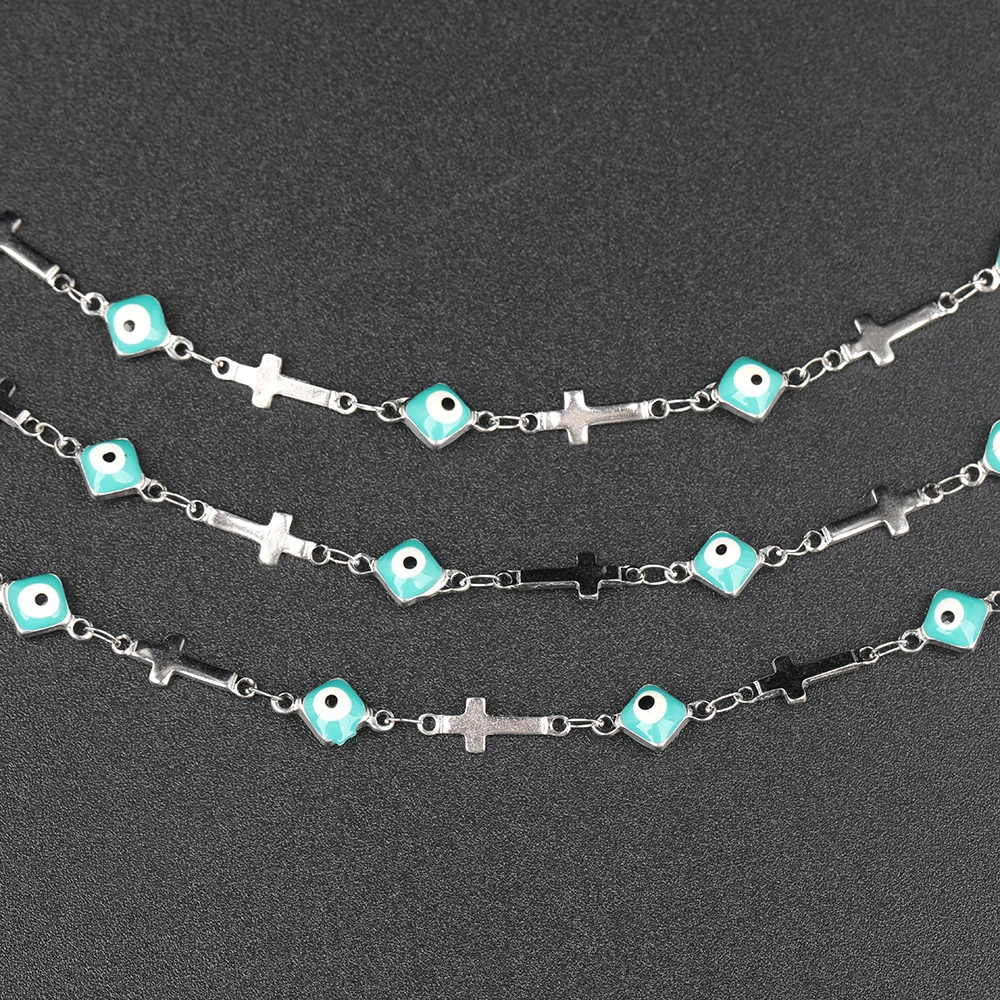 5 Meter/Lot,6MM Blue Enamel Bead Paved Rhombus Evil Eye Beads Plated Silver Copper Rosary Chain Women Craft Jewelry JSS-11AMAJ
5 Meter/Lot,6MM Blue Enamel Bead Paved Rhombus Evil Eye Beads Plated Silver Copper Rosary Chain Women Craft Jewelry JSS-11AMAJ