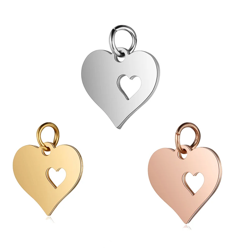 5pcs Stainless Steel Heart Tag Charm Pendant DIY Gift Jewelry Making Charms Pendants Accessories for Necklace Bracelet Earrings
5pcs Stainless Steel Heart Tag Charm Pendant DIY Gift Jewelry Making Charms Pendants Accessories for Necklace Bracelet Earrings