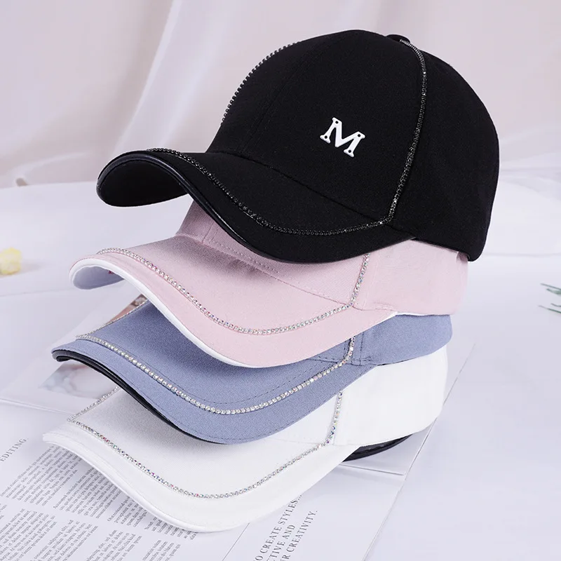 Shinning Rhinestone Women Fashionable Summer Hat M Letter Lady Baseball Cap Hip Hop Street Visor Hat
Shinning Rhinestone Women Fashionable Summer Hat M Letter Lady Baseball Cap Hip Hop Street Visor Hat