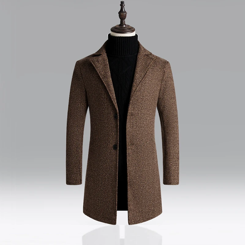 Coat Long Overcoat Men Clothing Autumn and winter season plus cotton warm mid-length solid color men's tweed coat
Coat Long Overcoat Men Clothing Autumn and winter season plus cotton warm mid-length solid color men's tweed coat