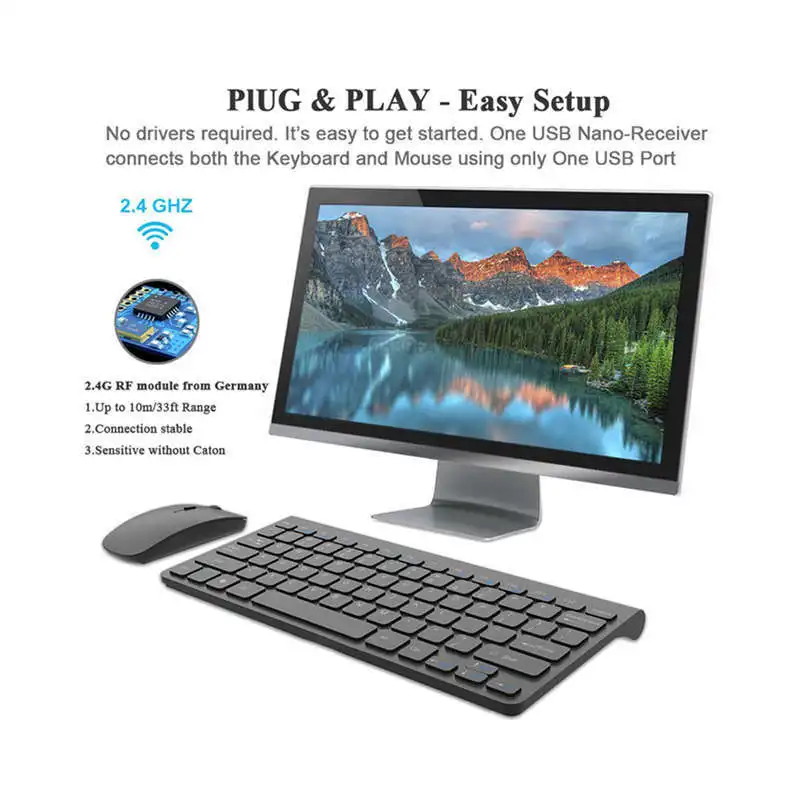 Mini Wireless Mouse Keyboard For Laptop Desktop Mac Computer Home Office Ergonomic Gaming Keyboard Mouse Combo Multimedia
Mini Wireless Mouse Keyboard For Laptop Desktop Mac Computer Home Office Ergonomic Gaming Keyboard Mouse Combo Multimedia