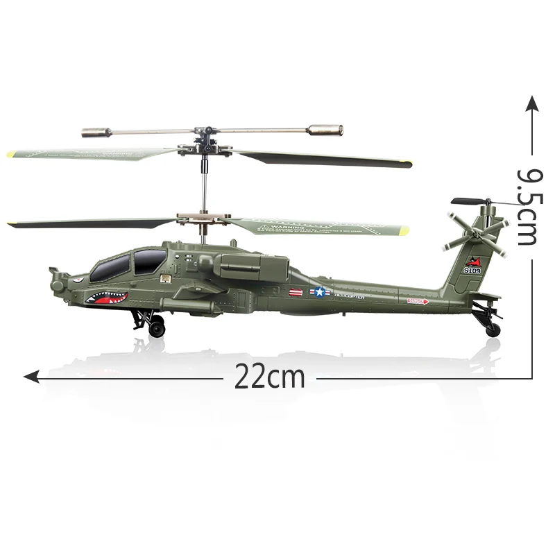 S109G 3.5CH Beast Infrared Remote Control RC Helicopter RTF AH-64 Military Model Kids Toy Toys 
S109G 3.5CH Beast Infrared Remote Control RC Helicopter RTF AH-64 Military Model Kids Toy Toys