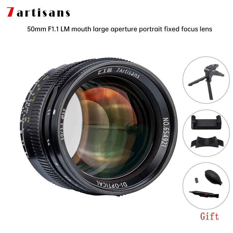 

7 Artisans Lentes 50mm F1.1 Full Frame Lens Large Aperture Paraxial For Leica Camera M Mount M240 M3 M5 M6 M7 M8 M9 M9p M10