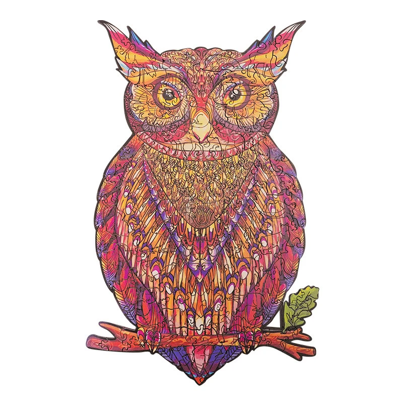 124 Pieces A4 Owl with Leaf Puzzles 3d Irregular Jigsaw Puzzle Game Montessori Educational Wooden Children Toys for Adults
124 Pieces A4 Owl with Leaf Puzzles 3d Irregular Jigsaw Puzzle Game Montessori Educational Wooden Children Toys for Adults