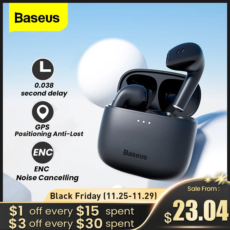 Baseus E8 True Wireless Earphones TWS Bluetooth Headphones 5.0 Low Latency Gaming Headset HD Stereo Earbuds For iPhone 12 Xiaomi
Baseus E8 True Wireless Earphones TWS Bluetooth Headphones 5.0 Low Latency Gaming Headset HD Stereo Earbuds For iPhone 12 Xiaomi
