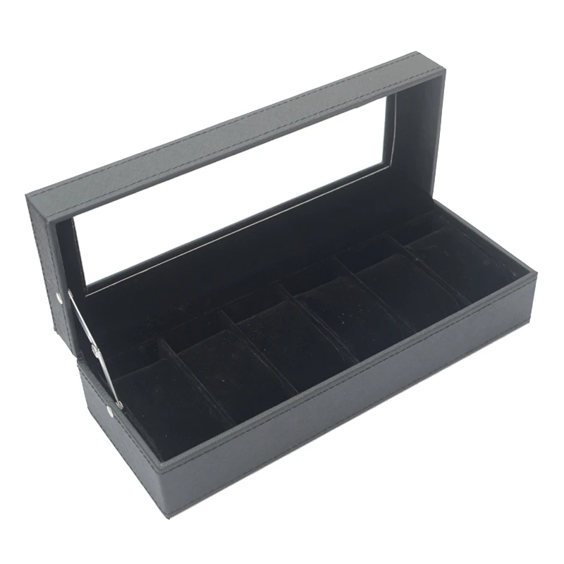 6 слотов для карт из искусственной кожи часы Дисплей чехол, Стекло вершиной часы Дисплей чехол часы органайзер для ювелирных изделий
6 слотов для карт из искусственной кожи часы Дисплей чехол, Стекло вершиной часы Дисплей чехол часы органайзер для ювелирных изделий