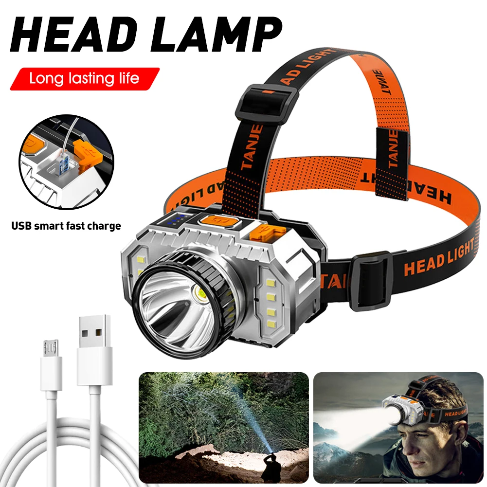 LED Headlamp Powerful Head Flashlight USB Rechargeable Built in 18650 Battery Headlight For Fishing Outdoor Camping Hiking
LED Headlamp Powerful Head Flashlight USB Rechargeable Built in 18650 Battery Headlight For Fishing Outdoor Camping Hiking