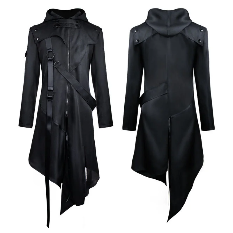 Gothic Long Sleeved Men's Hooded Jacket, Halloween And Cosplay Solid Retro Suit, New In 2020
Gothic Long Sleeved Men's Hooded Jacket, Halloween And Cosplay Solid Retro Suit, New In 2020