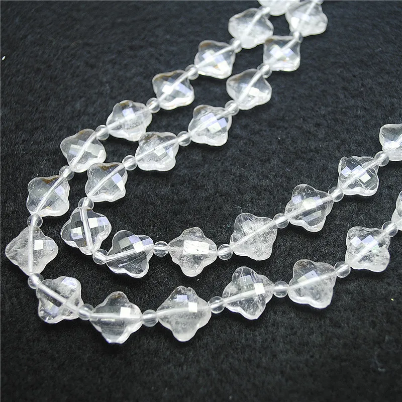 1 String 24PCS Nature White Crystal Beads Clover Shape Size 13MM For Fashion Women Bracelets Making DIY Jewelry Accessories Top
1 String 24PCS Nature White Crystal Beads Clover Shape Size 13MM For Fashion Women Bracelets Making DIY Jewelry Accessories Top