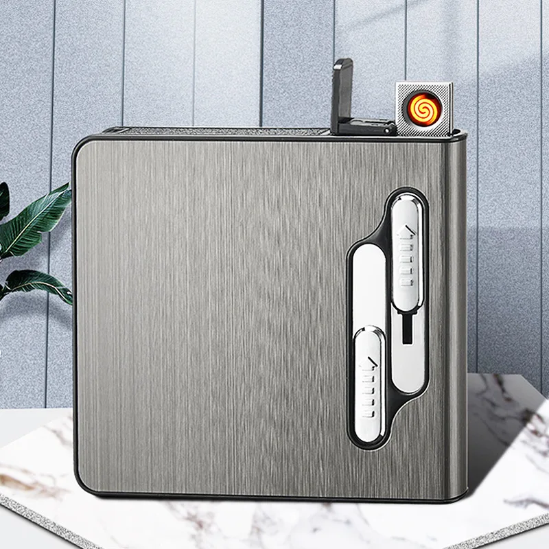 Two-in-one Cigarette Case USB Rechargeable Lighter Smoking Flameless Smokeless Windproof Electronic Lighter Men Smoking Gadgets
Two-in-one Cigarette Case USB Rechargeable Lighter Smoking Flameless Smokeless Windproof Electronic Lighter Men Smoking Gadgets