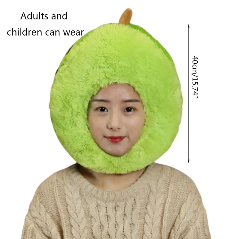 Adult Kids Lovely Cartoon Green Avocado Plush Hat Funny Fruit Fuzzy Fluffy Stuffed Toys Headgear Warm Photo Props
Adult Kids Lovely Cartoon Green Avocado Plush Hat Funny Fruit Fuzzy Fluffy Stuffed Toys Headgear Warm Photo Props