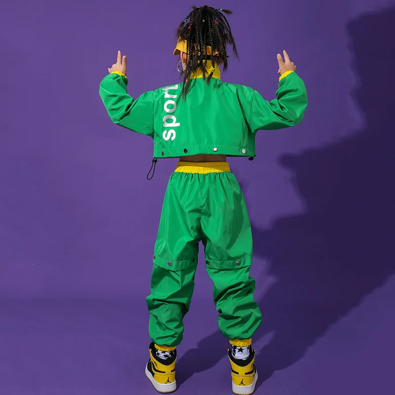 Children Jazz Hip-Hop Dance Costume Girls Neon Green Navel Tops Pants Performance Hiphop Clothes Kids Stage Clothing Suit BL3352
Children Jazz Hip-Hop Dance Costume Girls Neon Green Navel Tops Pants Performance Hiphop Clothes Kids Stage Clothing Suit BL3352