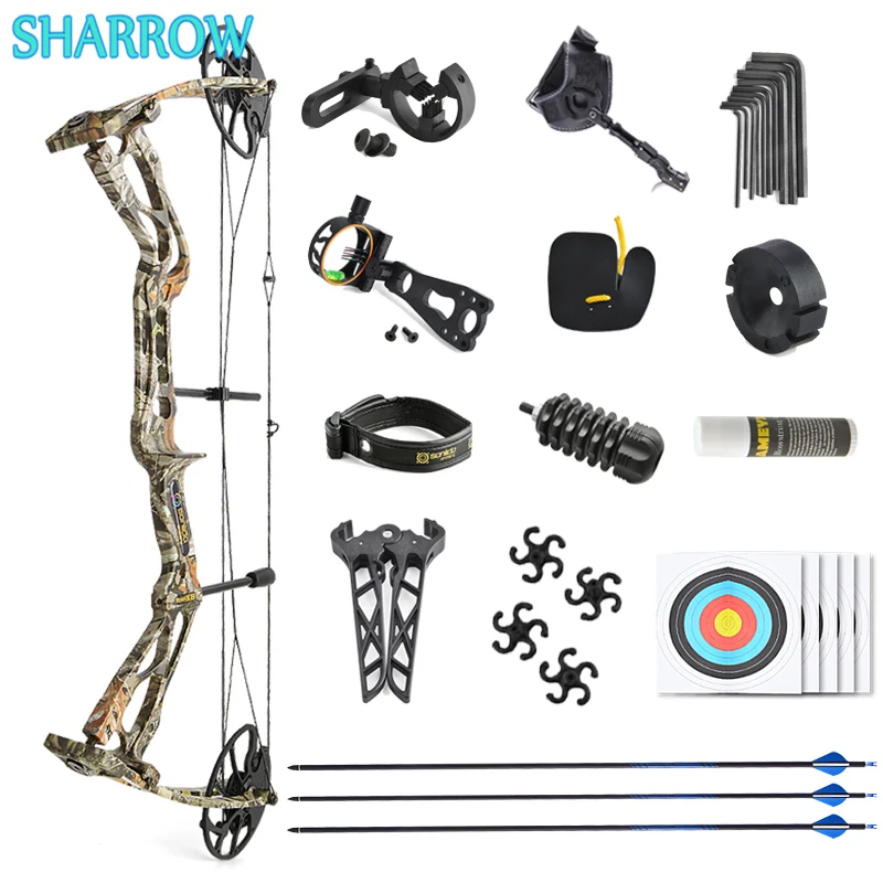 Archery Compound Bow 0-60lbs Adjustable Bow Kit Bow Sight Stabilizer with Carbon Arrows for Outdoor Hunting Shooting Accessories
Archery Compound Bow 0-60lbs Adjustable Bow Kit Bow Sight Stabilizer with Carbon Arrows for Outdoor Hunting Shooting Accessories