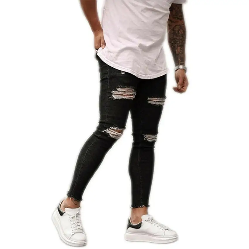 Men Pants Skinny Jeans Sexy Hole Stretch Skinny Ripped Jeans Slim Fit Long Denim Pants Solid Casual Trousers Men Clothing
Men Pants Skinny Jeans Sexy Hole Stretch Skinny Ripped Jeans Slim Fit Long Denim Pants Solid Casual Trousers Men Clothing