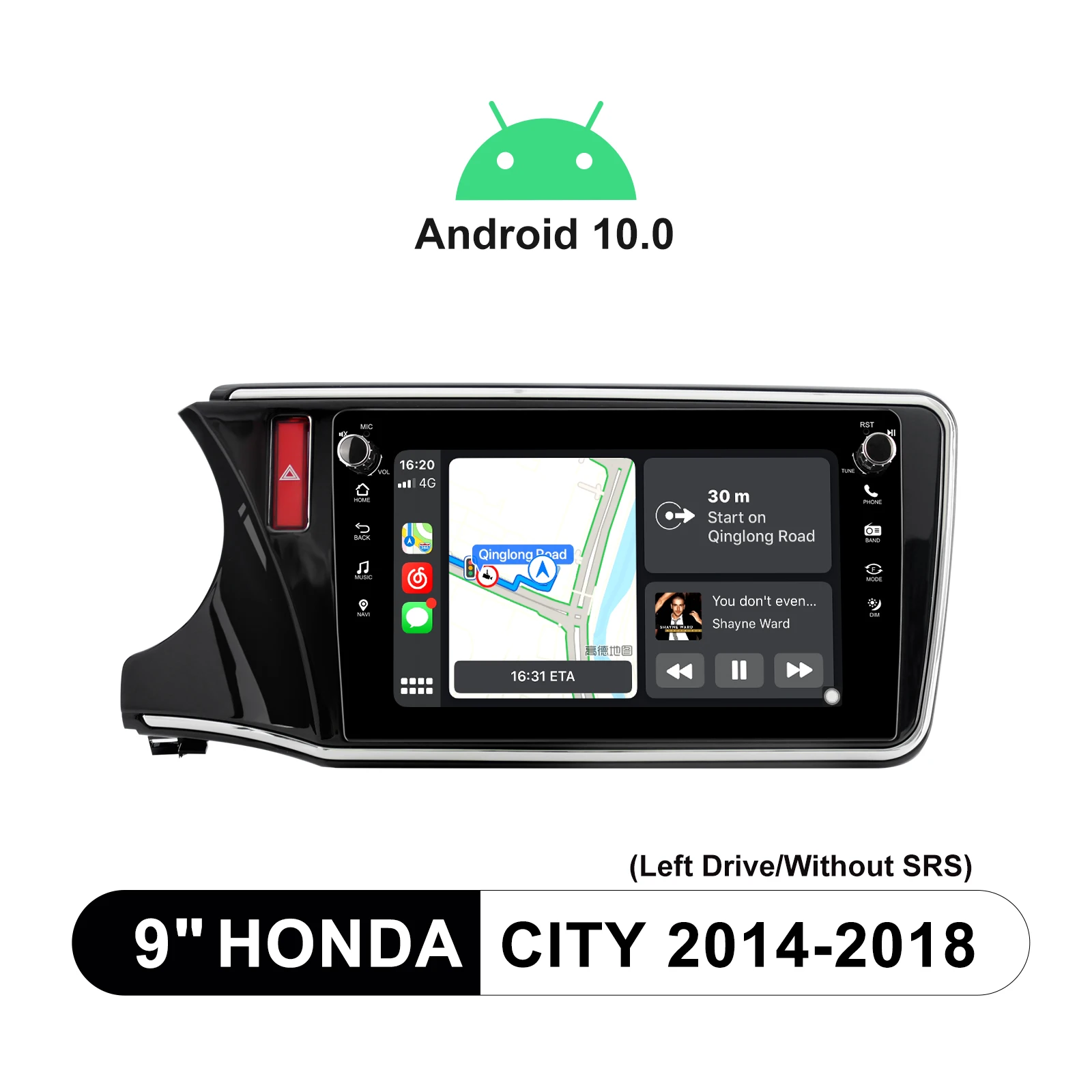 Android 10.0 9 Inch Screen Octa Core Car Radio Player With GPS And Backup Camera Fast Boot For Honda City 2014-2018(Left Drive)
Android 10.0 9 Inch Screen Octa Core Car Radio Player With GPS And Backup Camera Fast Boot For Honda City 2014-2018(Left Drive)